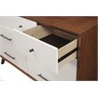 Pemberly Row Modern 7 Drawer Two Tone Wood Dresser in Acorn-White