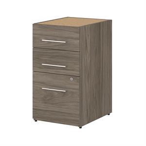 Pemberly Row 16W 3 Drawer File Cabinet in Modern Hickory - Engineered Wood