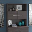 Pemberly Row 36W Bookcase Hutch in Storm Gray - Engineered Wood