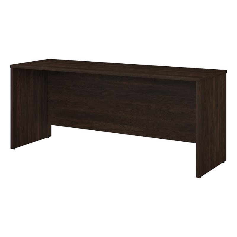Pemberly Row 72W x 24D Credenza Desk in Black Walnut - Engineered Wood