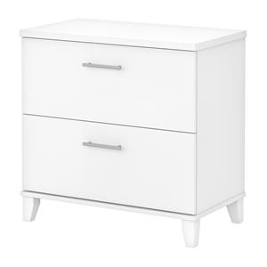 Pemberly Row 2 Drawer Lateral File Cabinet in White - Engineered Wood