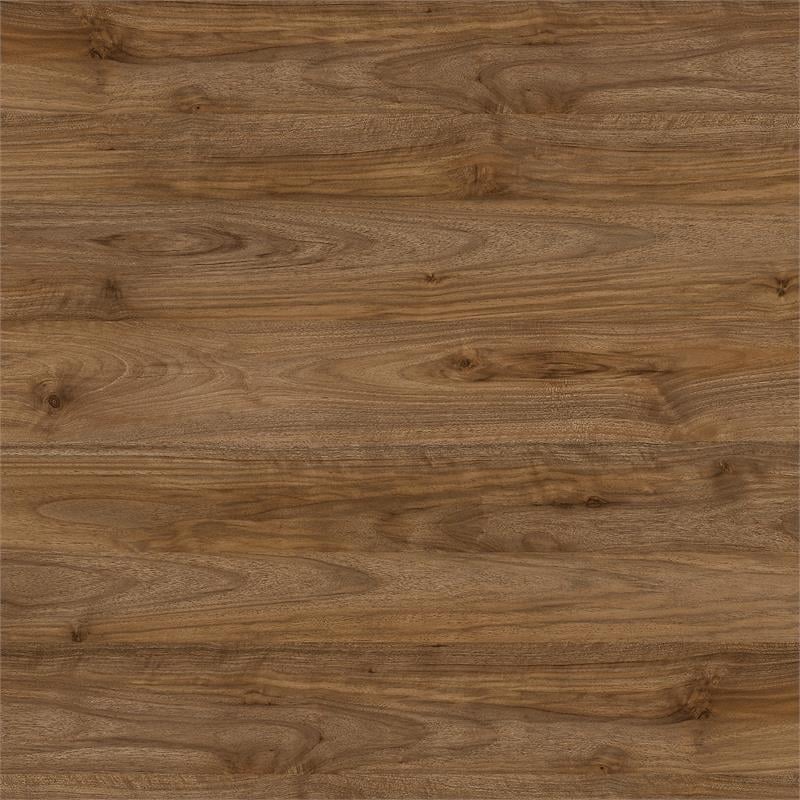 Pemberly Row 72W L Shaped Desk with Hutch in Fresh Walnut - Engineered Wood