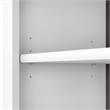 Pemberly Row Tall 5 Shelf Bookcase in White and Storm Gray - Engineered Wood