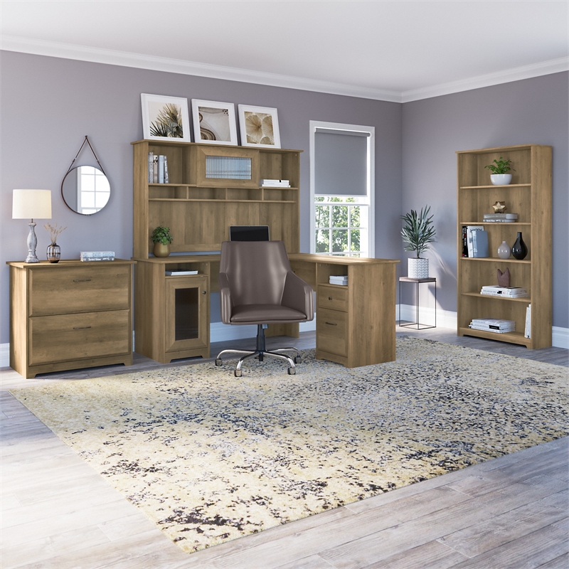 Pemberly Row Modern 60W Hutch in Reclaimed Pine - Engineered Wood