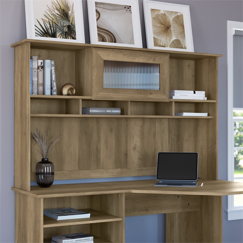 Pemberly Row Modern 60W Hutch in Reclaimed Pine - Engineered Wood
