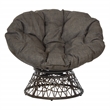 Pemberly Row Chair with Brown Round Pillow Cushion and Brown Resin Wicker Weave