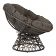Pemberly Row Chair with Brown Round Pillow Cushion and Brown Resin Wicker Weave