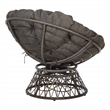 Pemberly Row Chair with Brown Round Pillow Cushion and Brown Resin Wicker Weave