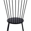Pemberly Row Contemporary Metal Dining Chair with Black Finish