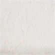 Pemberly Row Modern Chair with White Faux Fur Fabric and Gold Legs