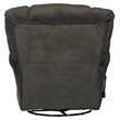 Pemberly Row Chaise Swivel Glider Recliner in Gray Polyester Fabric
