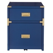 Pemberly Row 2 Drawer File Cabinet in Lapis Blue Fully Assembled