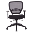 Pemberly Row Modern Air Grid and Mesh Office Chair in Black Fabric