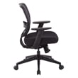Pemberly Row Modern Air Grid and Mesh Office Chair in Black Fabric