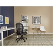 Pemberly Row Executive High Back Chair in Black Bonded Leather Seat