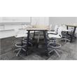 Pemberly Row 3 x 8 FT Conference Table - Mahogany - Bistro Height