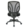 Pemberly Row Screen Back Armless Task Chair with Black Mesh Back and Fabric Seat