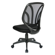 Pemberly Row Screen Back Armless Task Chair with Black Mesh Back and Fabric Seat