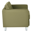 Pemberly Row Modern / Contemporary Armchair In Green Vinyl Fabric