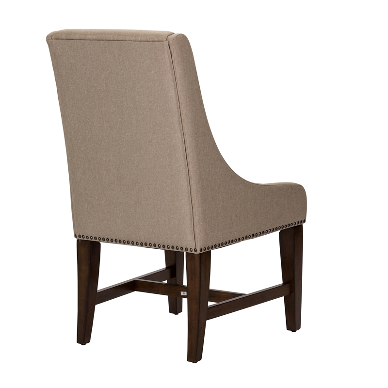 Pemberly Row Upholstered Side Chair (RTA) Antique Brownstone - Set of 2