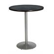 Pemberly Row Graphite (Charcoal) Nebula 30in Bistro Table with Round Silver Base