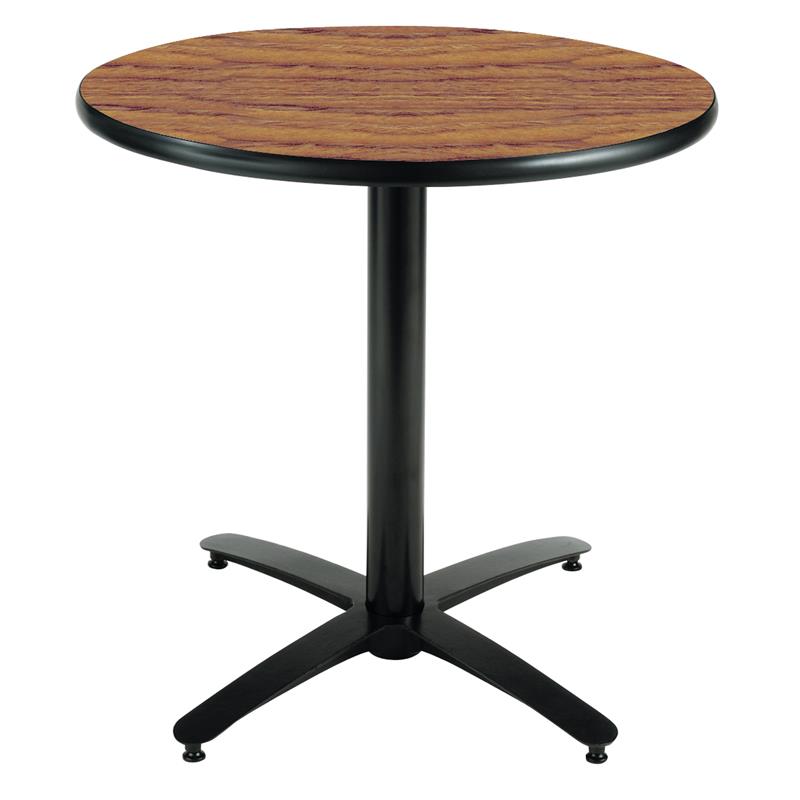 Pemberly Row 36in Medium Oak Breakroom Table with Arched X Base
