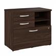 Pemberly Row Office Storage Cabinet with Drawers in Black Walnut - Wood