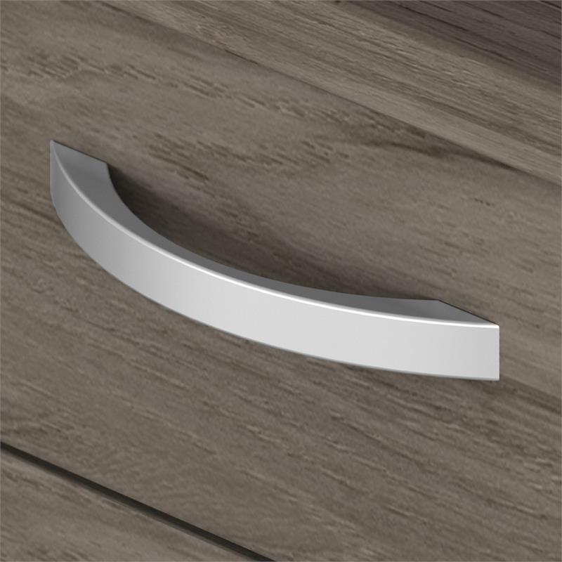 Pemberly Row Office Storage Cabinet with Drawers in Hickory - Engineered Wood