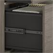Pemberly Row Office Storage Cabinet with Drawers in Hickory - Engineered Wood