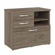 Pemberly Row Office Storage Cabinet with Drawers in Hickory - Engineered Wood