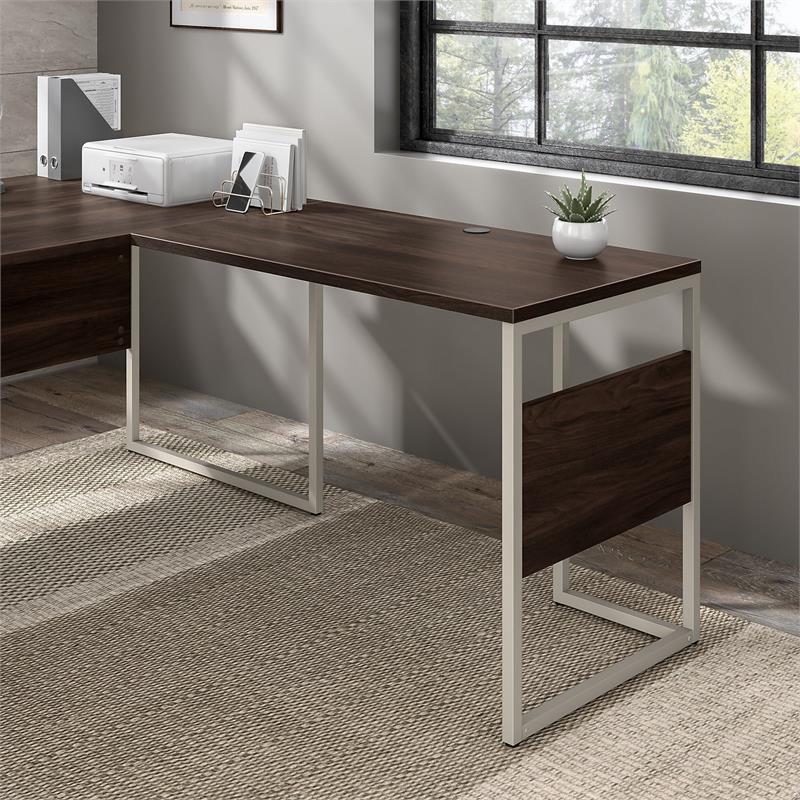 Pemberly Row 42W x 24D Desk Return/Bridge in Black Walnut - Engineered Wood