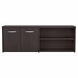 Pemberly Row Low Storage Cabinet with Doors in Storm Gray - Engineered Wood