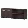 Pemberly Row Low Storage Cabinet with Doors in Storm Gray - Engineered Wood
