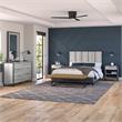 Pemberly Row Full/Queen Size Headboard in Platinum Gray - Engineered Wood