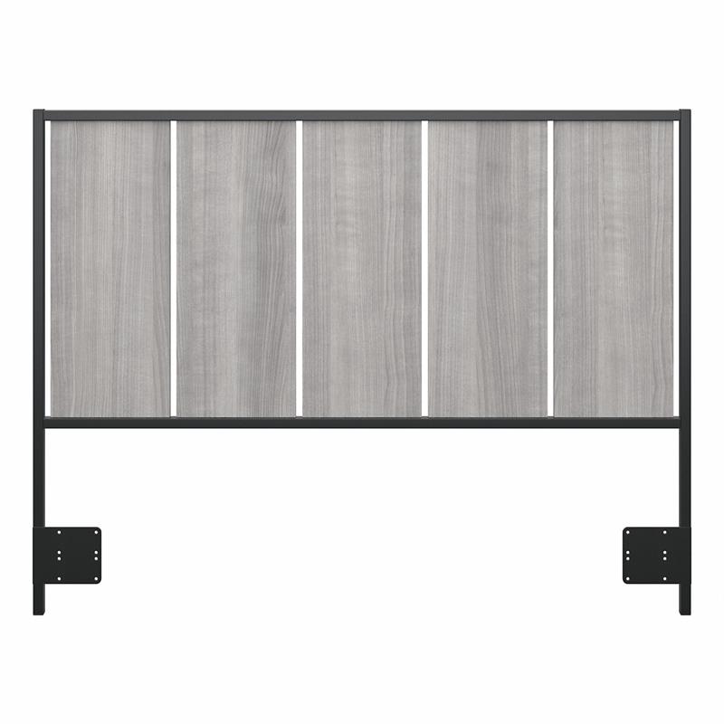 Pemberly Row Full/Queen Size Headboard in Platinum Gray - Engineered Wood