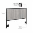 Pemberly Row Full/Queen Size Headboard in Platinum Gray - Engineered Wood