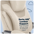 Pemberly Row Office Chair Patented AIR Lumbar Technology Bonded Leather Cream