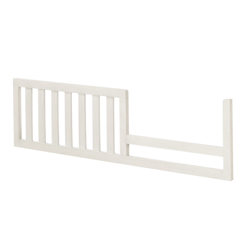 Pemberly Row Wood Toddler Guardrail Rail in Weathered White