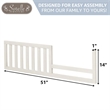 Pemberly Row Wood Toddler Guardrail Rail in Weathered White