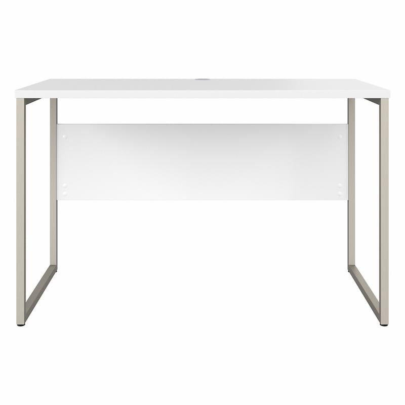 Pemberly Row 48W x 24D Computer Table Desk in White - Engineered Wood
