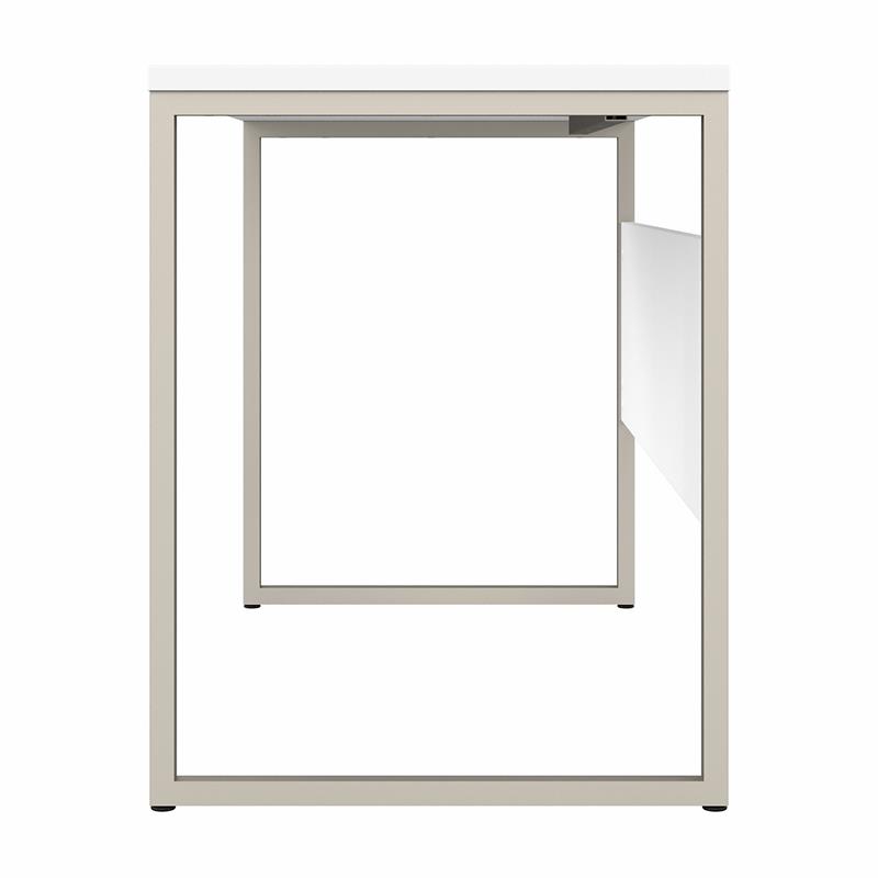 Pemberly Row 48W x 24D Computer Table Desk in White - Engineered Wood
