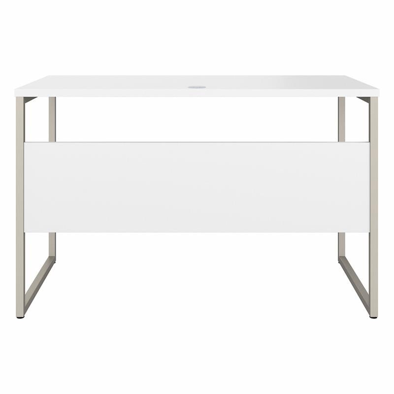 Pemberly Row 48W x 24D Computer Table Desk in White - Engineered Wood