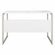 Pemberly Row 48W x 24D Computer Table Desk in White - Engineered Wood