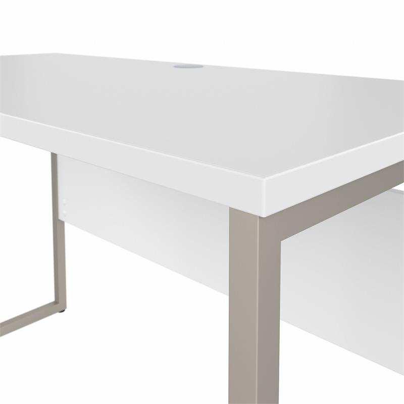 Pemberly Row 48W x 24D Computer Table Desk in White - Engineered Wood