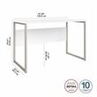Pemberly Row 48W x 24D Computer Table Desk in White - Engineered Wood