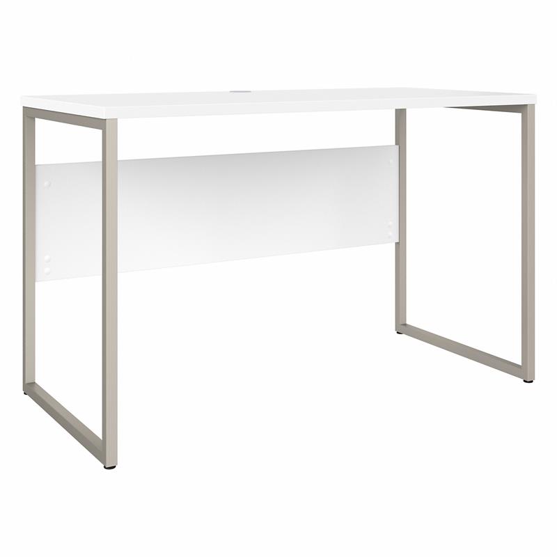 Pemberly Row 48W x 24D Computer Table Desk in White - Engineered Wood