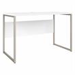 Pemberly Row 48W x 24D Computer Table Desk in White - Engineered Wood