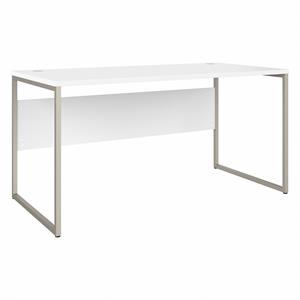 Pemberly Row 60W x 30D Computer Table Desk in White - Engineered Wood