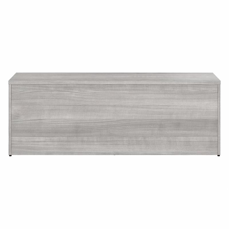 Pemberly Row Low Storage Cabinet with Doors in Platinum Gray - Engineered Wood