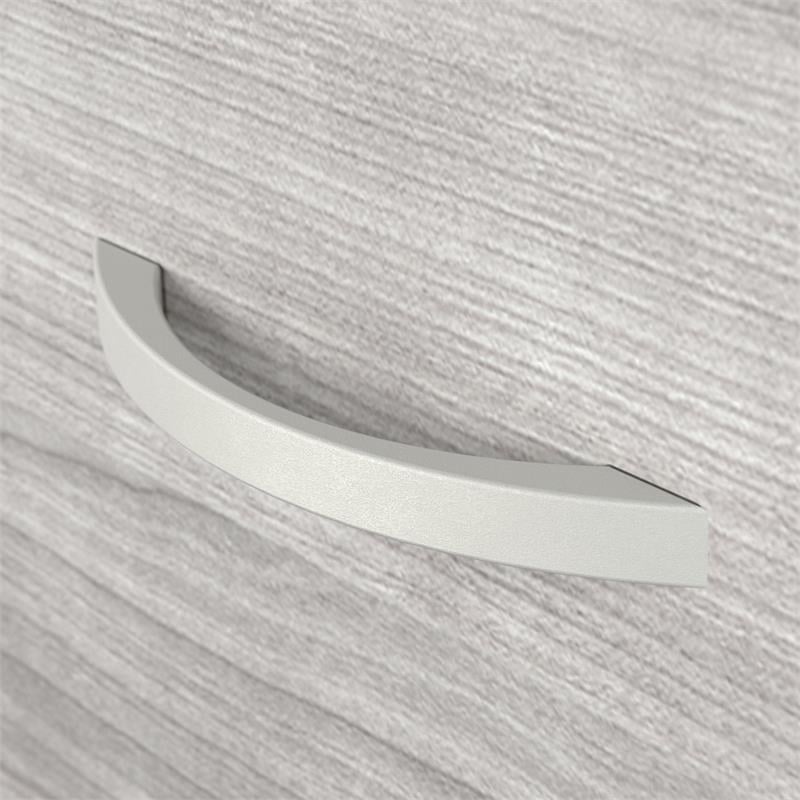 Pemberly Row Low Storage Cabinet with Doors in Platinum Gray - Engineered Wood